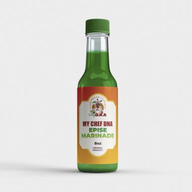 A bottle of sauce with the label " my chef fina eprise marinade ".